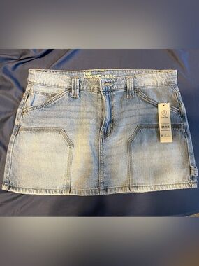 No Boundaries Light Wash Denim Mini Skirt